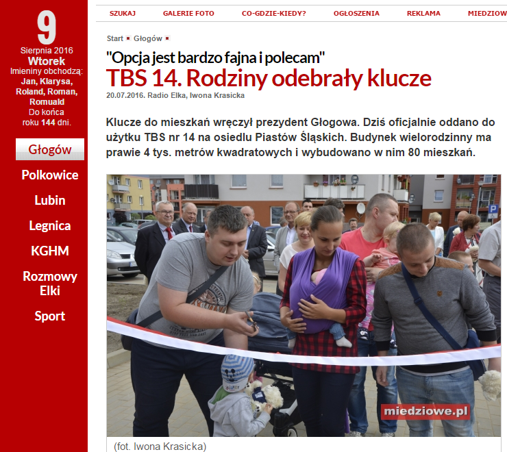 Rodziny odebraly klucze - TBS 14